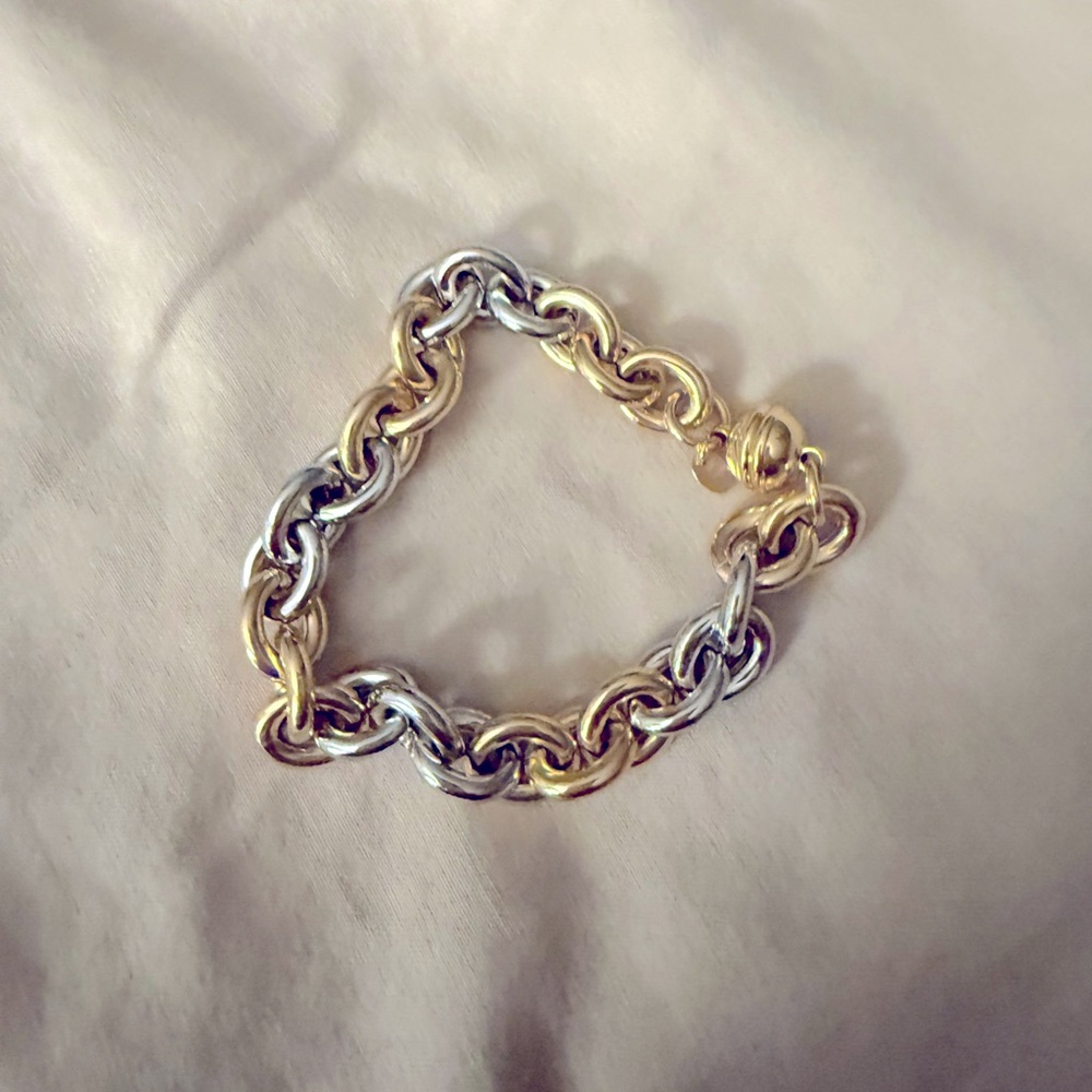 LISA ROBERTSON BRONZO ITALIA SILVER AND GOLD BRACELET